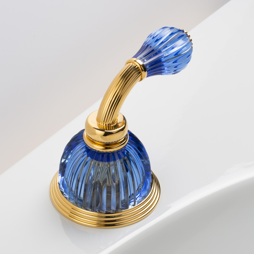 C59-3S1D C59-3S1D Излив на край ванны РУЧКА КУПОЛЬНАЯ CA Cristal & Bronze DÔME À MANETTES CANNELÉ  - Вид №1