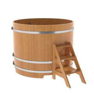 1207 Купель круглая из лиственницы d=1,50х1,2 натуральная премиум Alyarus