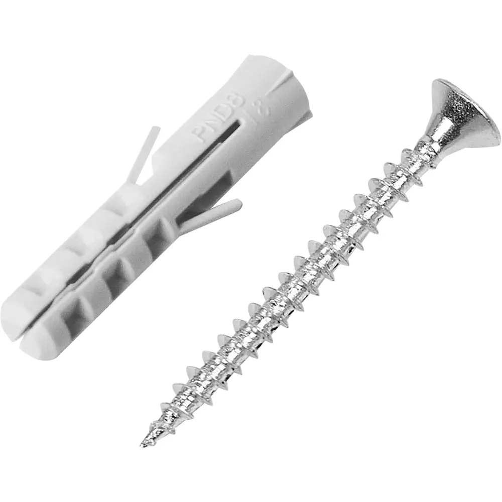 Дюбель распорный нейлоновый Dilwis 8x40мм 8 шт. в комплекте с шурупом STLM-2091431 - Вид №4