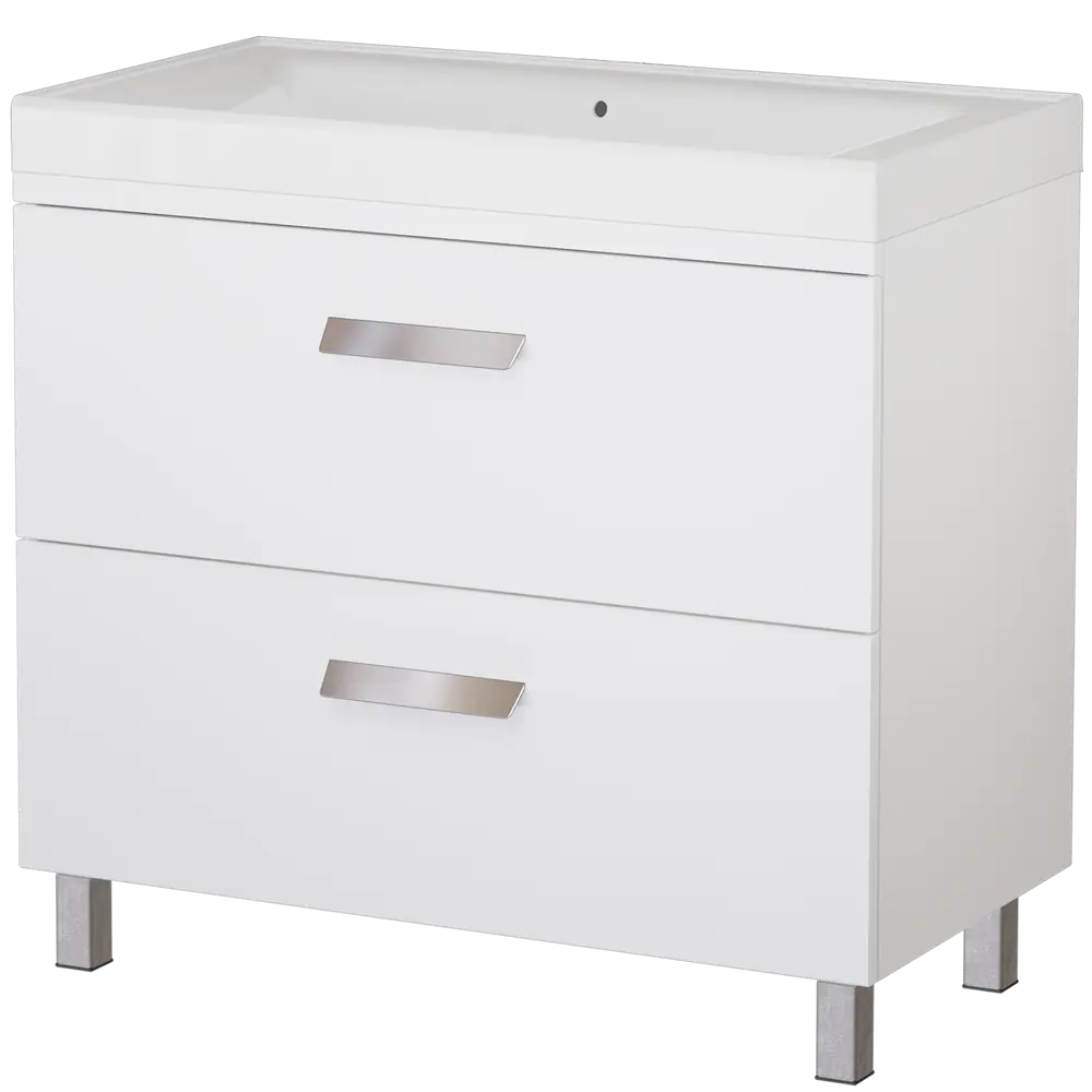 Тумба под раковину напольная Hilton 90 см цвет белый VIGO STLM-2090007 - Вид №1