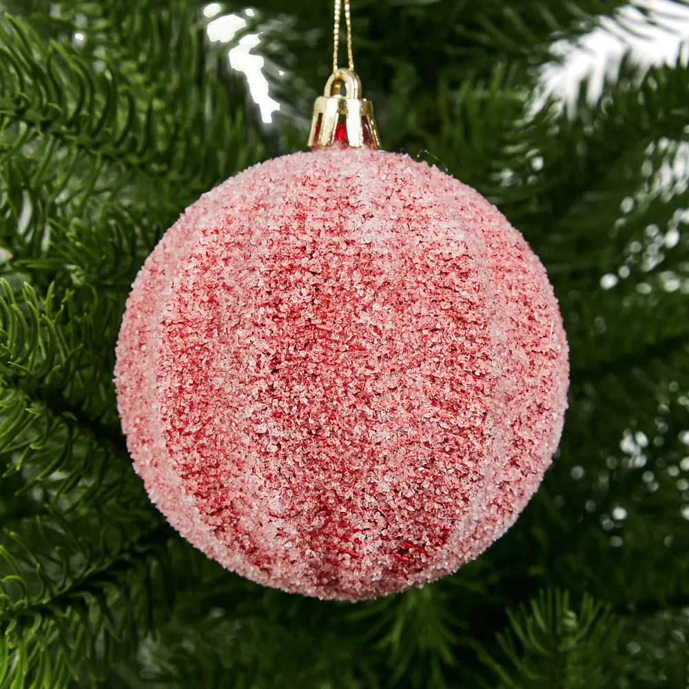 87036406 Елочное украшение Шар Christmas ø7.8 см цвет красный STLM-1489117 Santreyd 