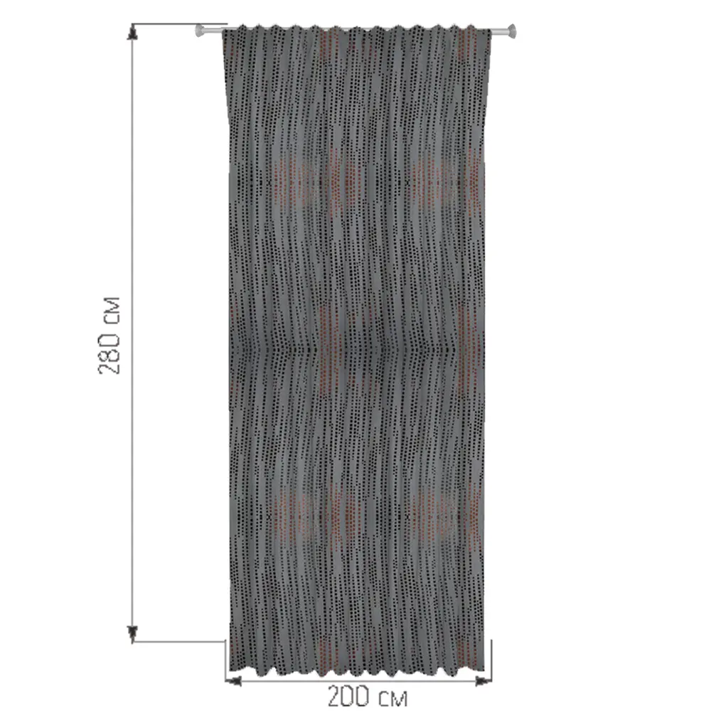 WITERRA Штора димаут Дождь серо-голубая 200х280 см 89427498 STLM-1571850 - Вид №2