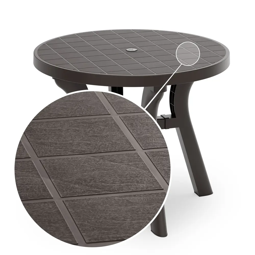 Стол садовый Атлант 90x90x77 см пластик мокко Santreyd STLM-2163995 - Вид №2