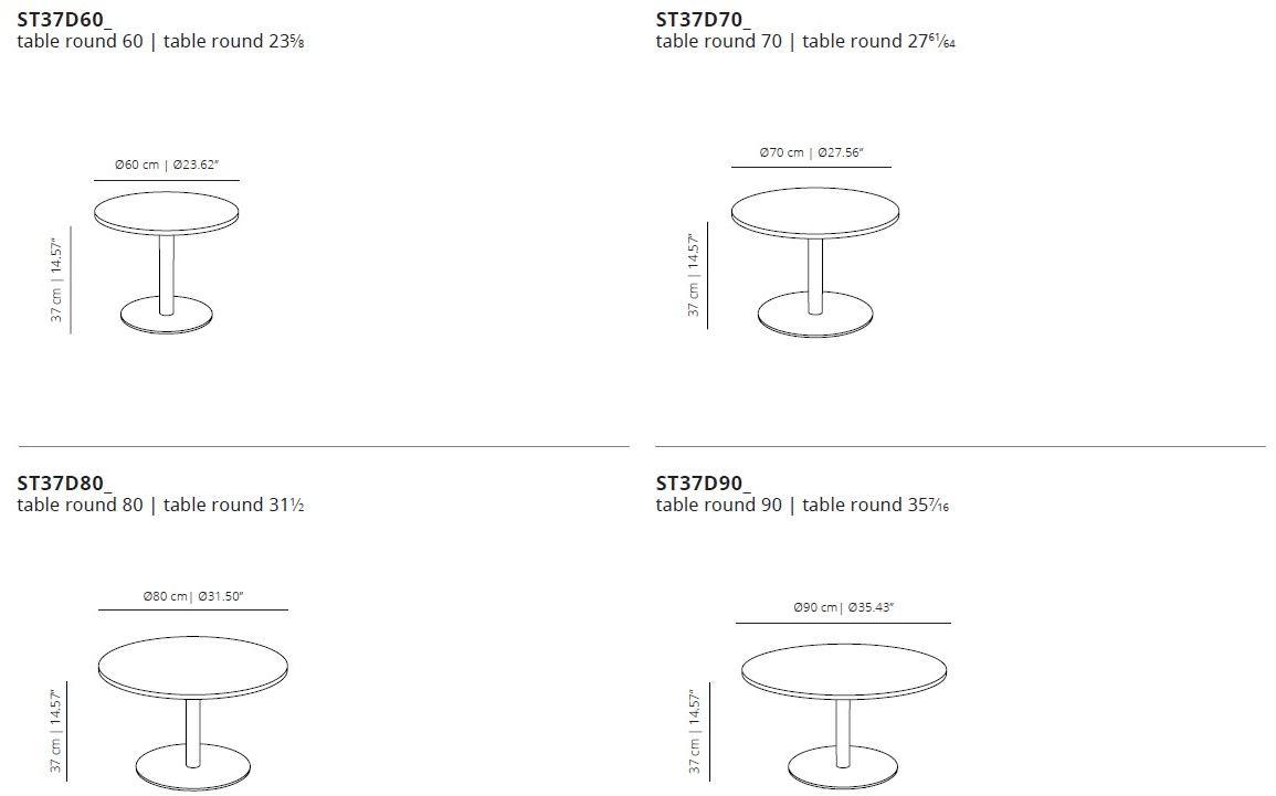 Viccarbe Низкий круглый журнальный столик из ламината Stan sun-id-1509743 - Вид №2