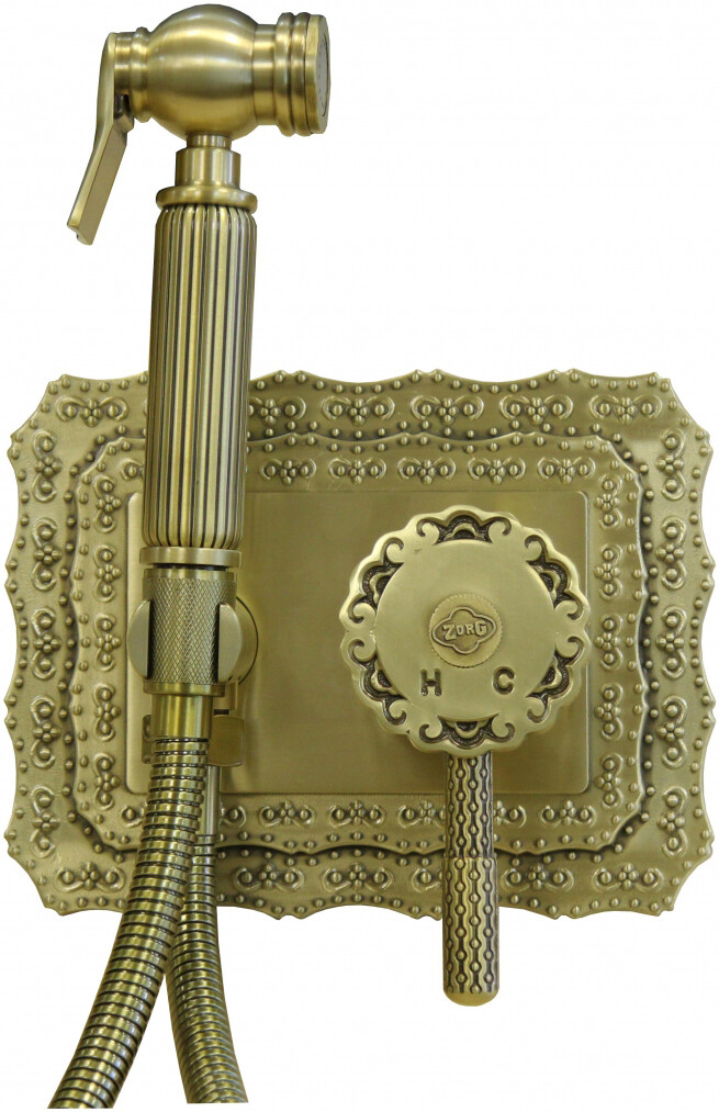 Гигиенический душ ZorG Antic A 116 BD BR с внутренней частью со смесителем, бронза A 116 BD-BR