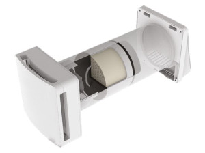 Блок механической вентиляции точечного типа с переменным потоком с керамическим рекуператором