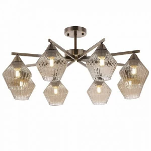 Люстра подвесная бронзовая с 8 плафонами Anika FR5048PL-08BZ FREYA ДИЗАЙНЕРСКИЕ, MODERN 00-3956384 Бронза