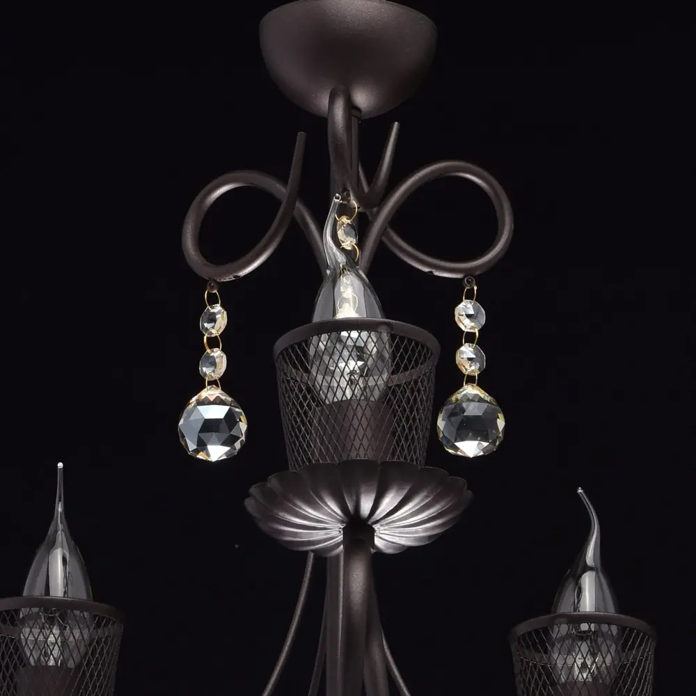 Люстра Аида 5xE14x60 Вт, металл, цвет тёмное дерево MW-Light STLM-2184509 - Вид №9