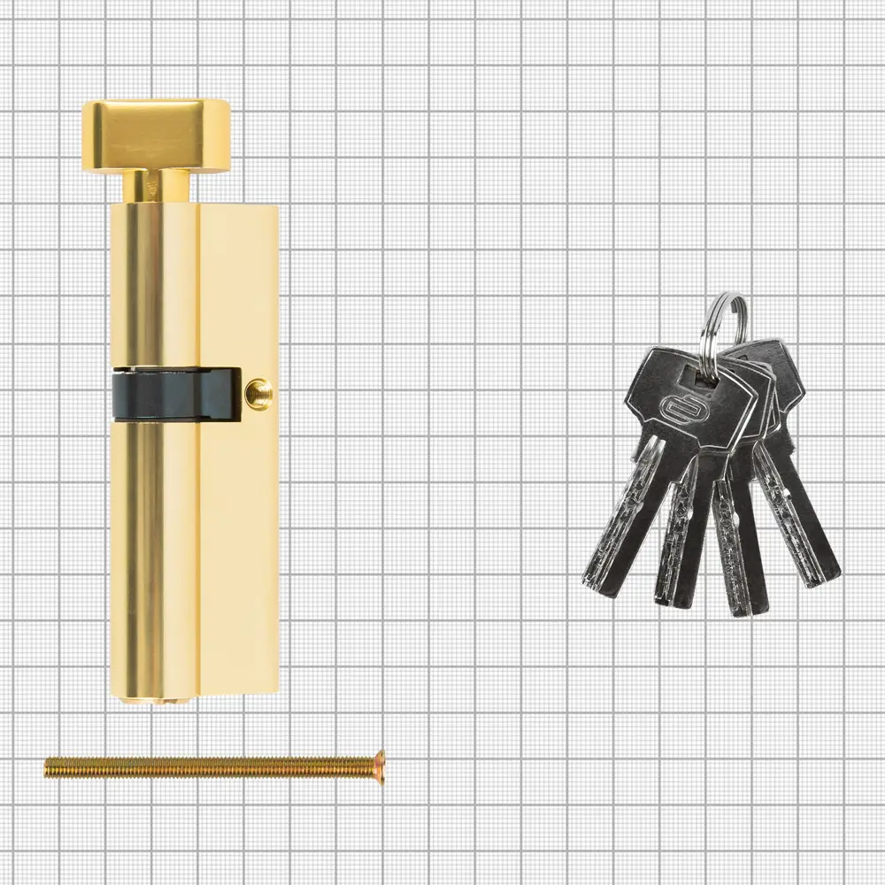 Цилиндр дверной Standers TTAL1-3555NBGD с вертушкой и ключами 82625316 STLM-0032190 - Вид №3