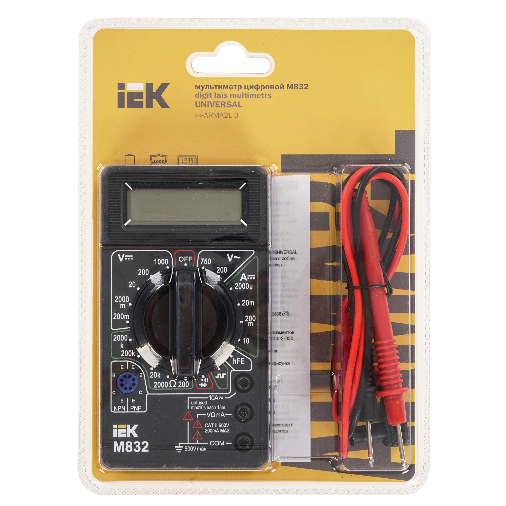Мультиметр IEK Universal M832 5302033 STDN-0088451