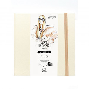 401123 Скетчбук для маркеров "Fashion" 75 г/м2 80 л. 15 х 15 см кремовый Малевичъ