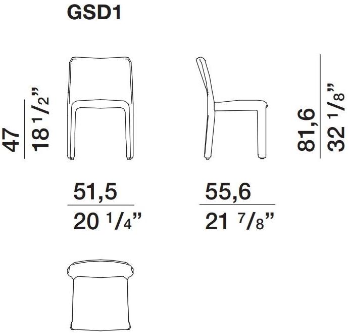 Molteni & C. Стул из мягкой ткани Glove-up sun-id-1459422 - Вид №10