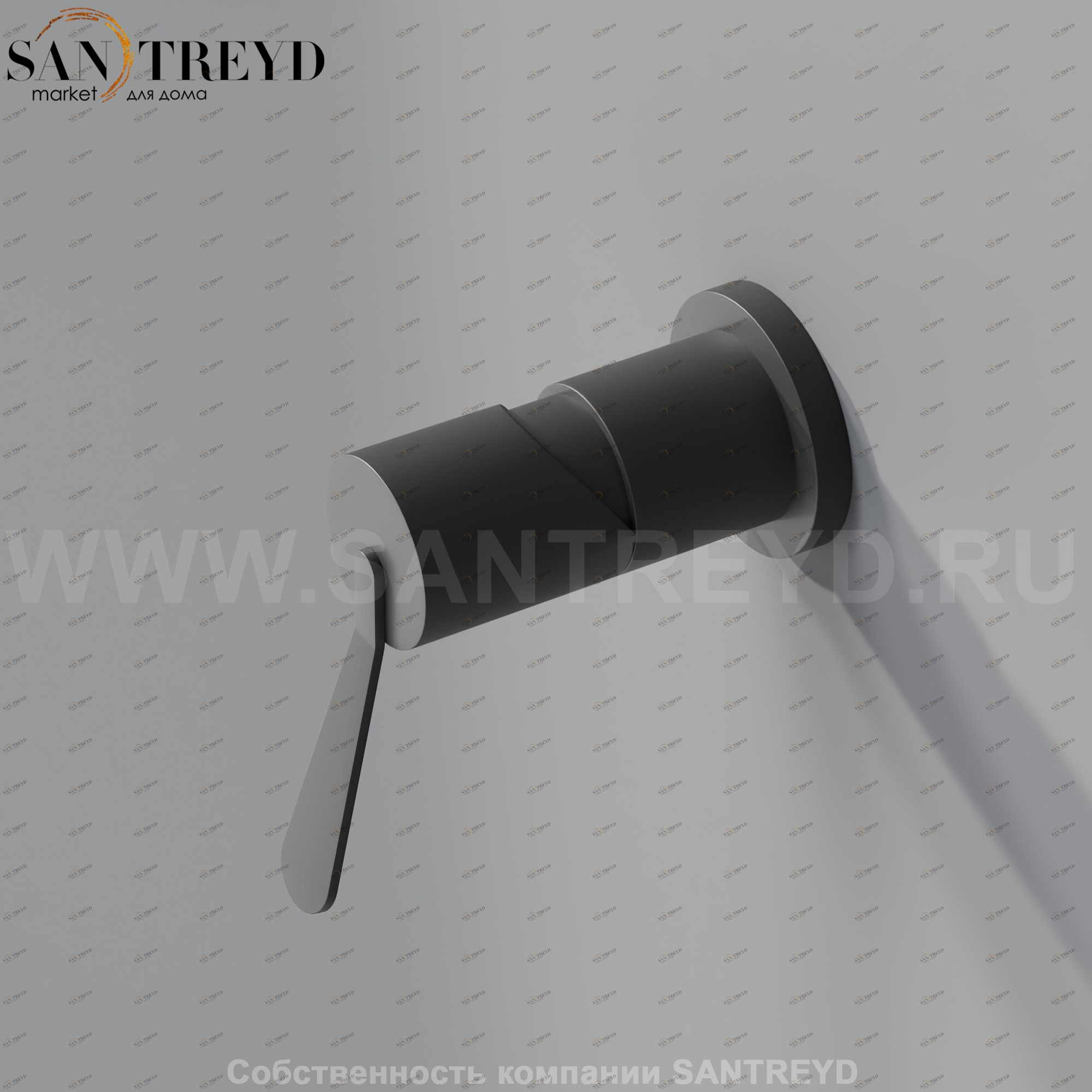 Однорычажный встроенный смеситель AFEZ007E FEZ 2 черный матовый Agape