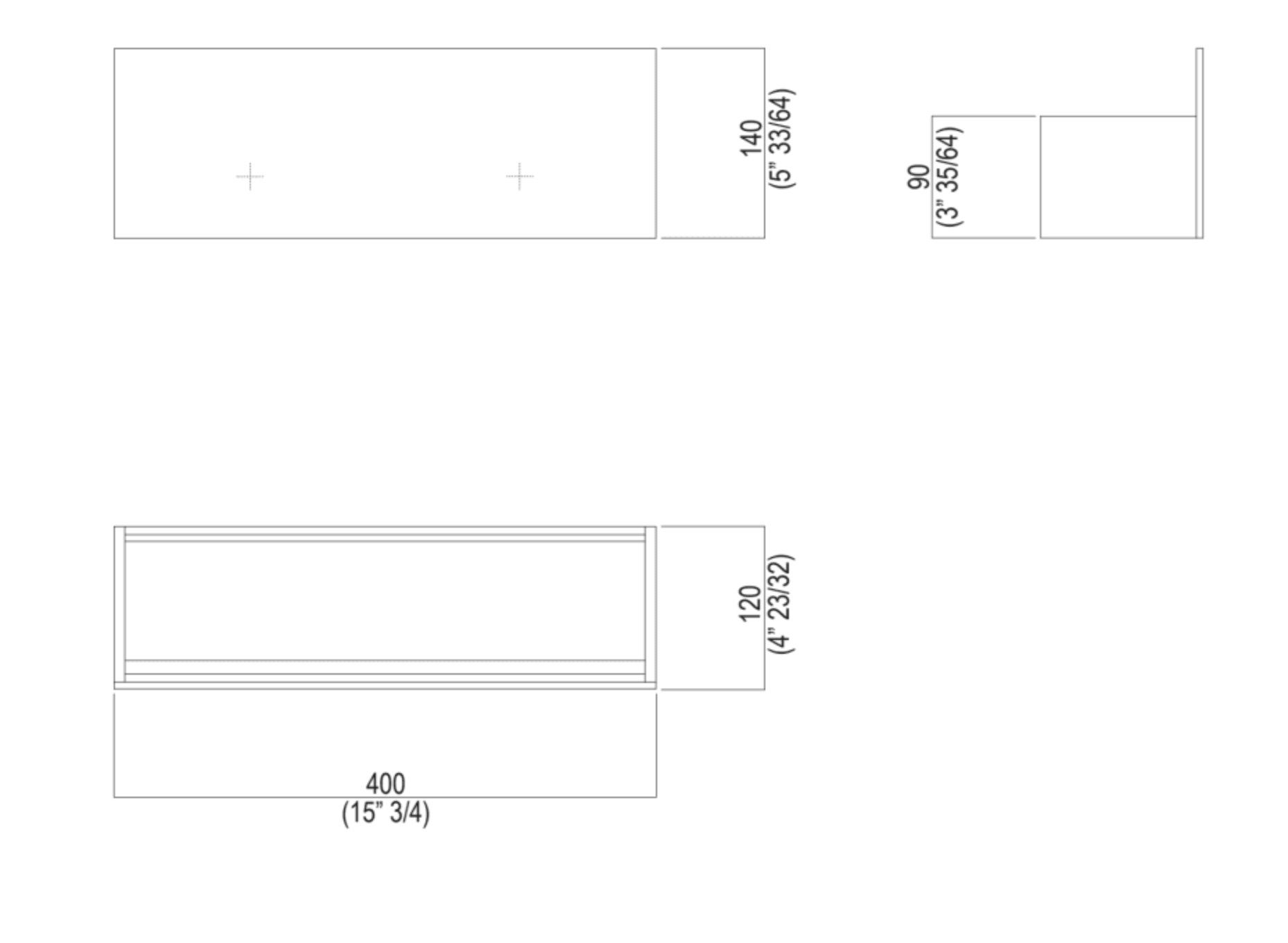Алюминиевая полка для ванной Agape Sen ARCH-00091414 - Вид №3