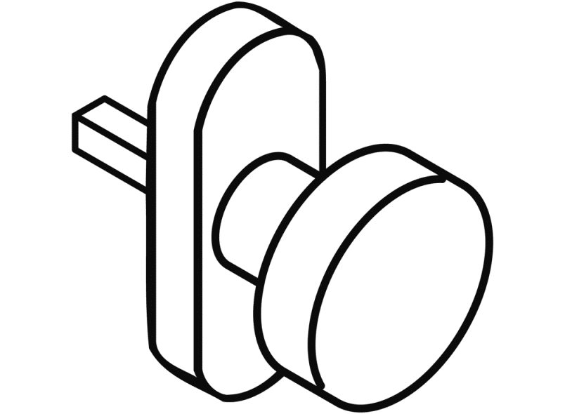 162XAH53.047 Штифтовая часть кнопки, фиксированная кнопка, модель 107x HEWI Beschläge für Innentüren  - Вид №1