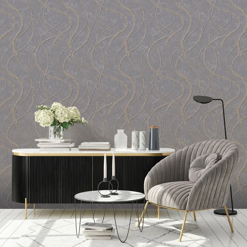 Обои флизелиновые Euro Decor Polo серые 1.06 м ED7133-20 88475856 STLM-2082916 - Вид №2