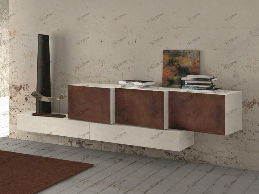 Presotto Подвесной лакированный буфет Inclinart cor-ten sun-id-1366542