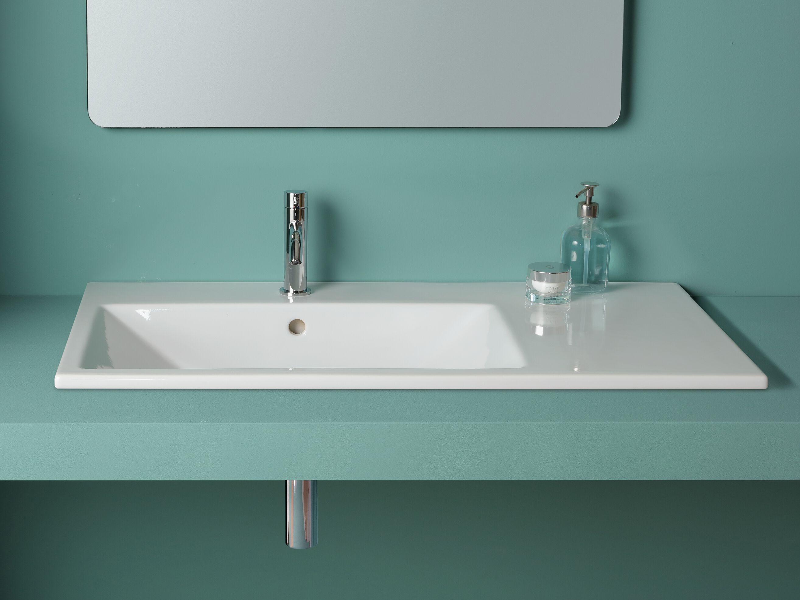 Керамическая раковина для ванной комнаты с столешницей Olympia Ceramica TUTTO EVO ARCH-00027398 - Вид №2