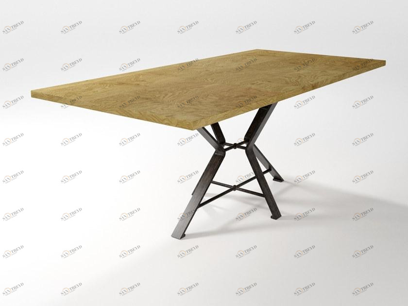 Barel Стол из шпонированного дерева с железным лезвием Lama sun-id-1387653