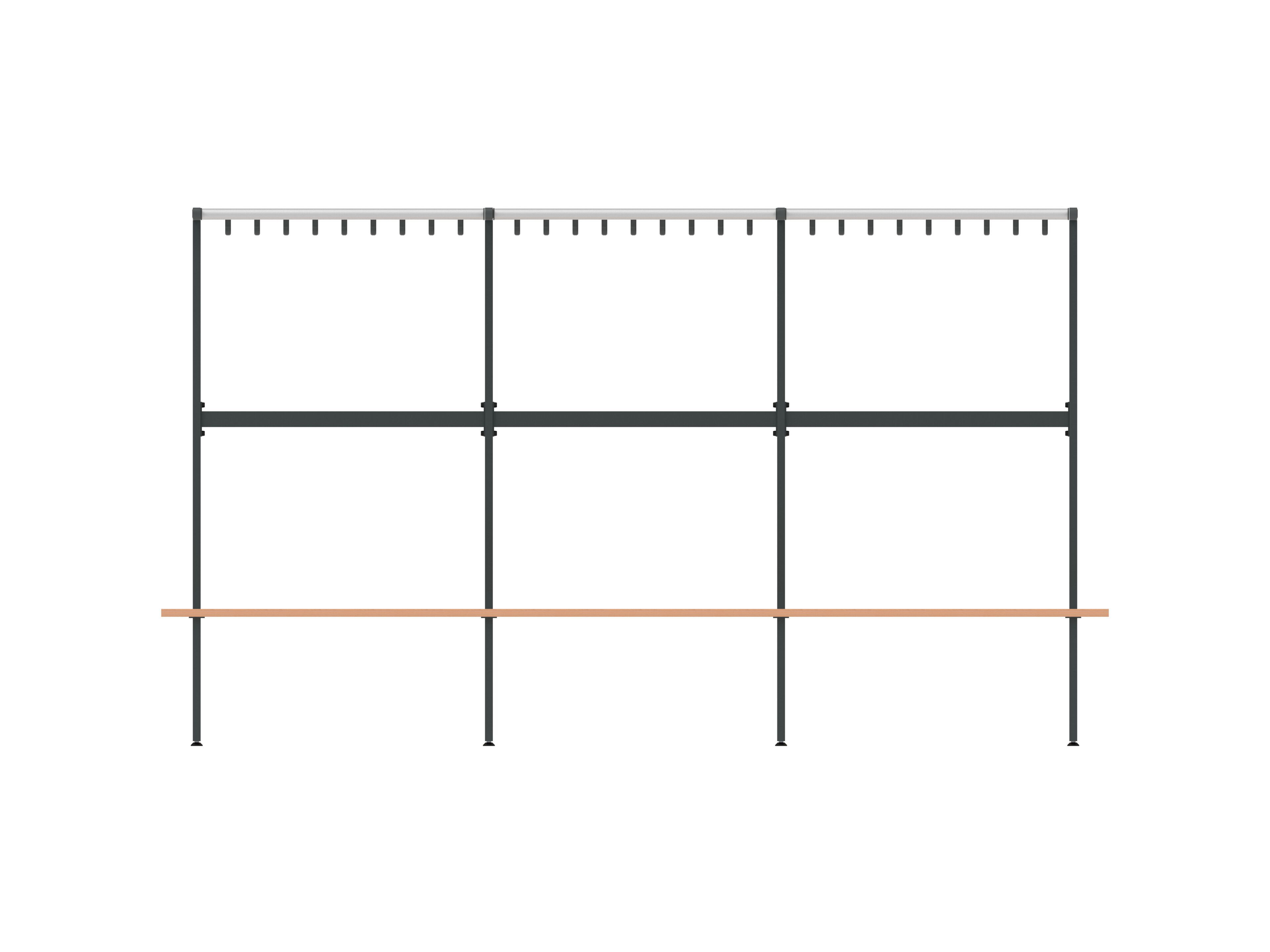 Стальная и деревянная скамейка для спортивных сооружений FUNCTIONALS Tertio ARCH-00028620 - Вид №10