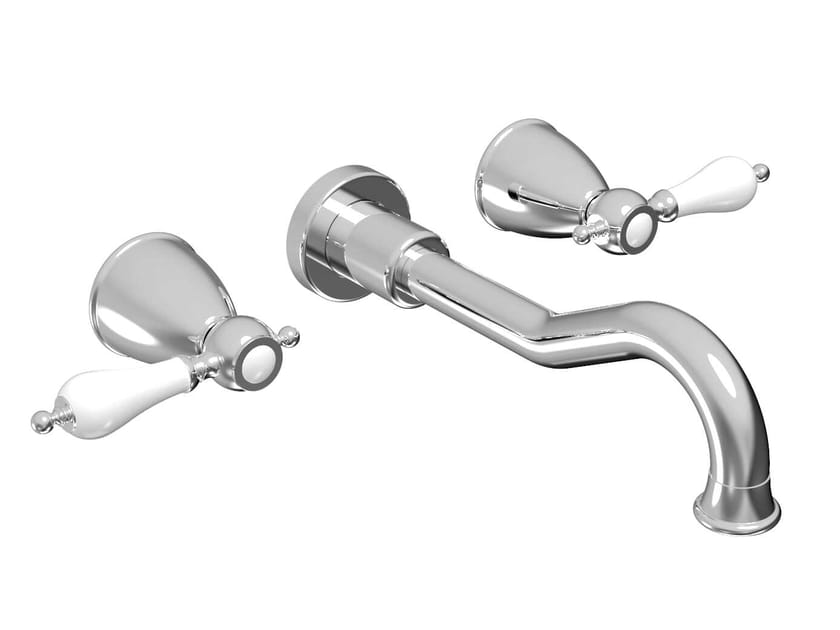 Настенный смеситель для раковины с 3 отверстиями и отдельными розетками BARIL Victoire B74 ARCH-00038255