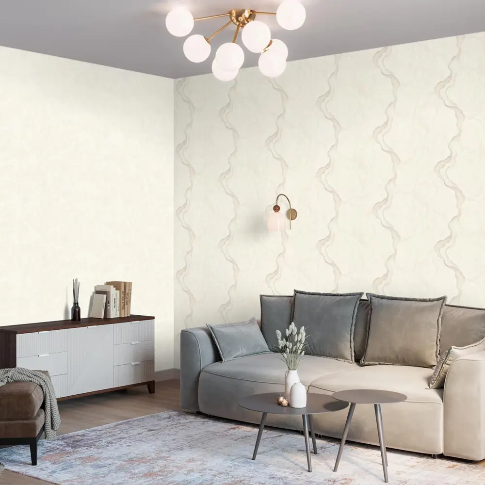 Обои Palitra Life Sumatra - бежевые флизелиновые с текстурой тиснения 89394517 STLM-1496200 - Вид №4