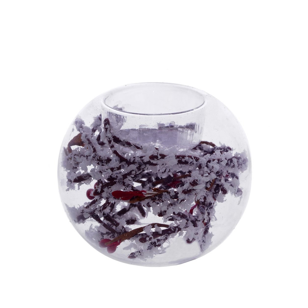 256312 Подсвечник "Новогодний шар" H. 7 см Прозрачный Santreyd 