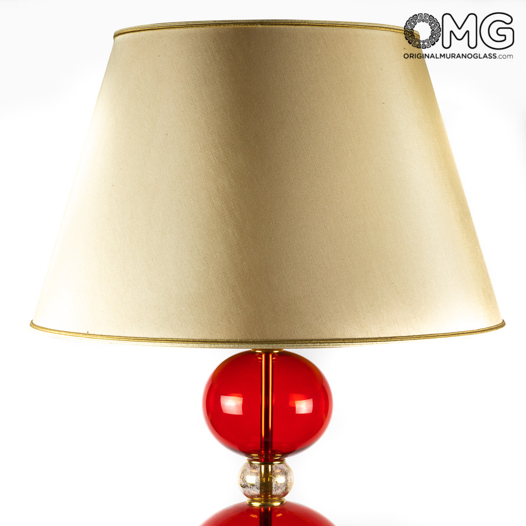 3615 ORIGINALMURANOGLASS Торшер Красная Орхидея - дутое муранское стекло OMG 46 см  - Вид №1