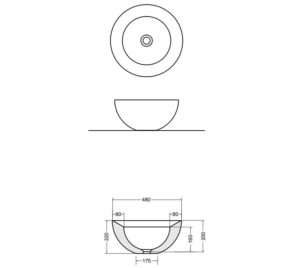 Керамическая круглая столешница Axa DP ARCH-00072630 - Вид №3