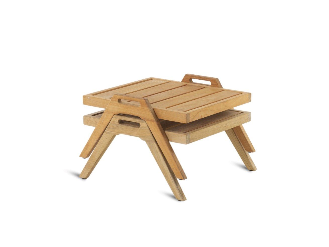 Прямоугольный штабелируемый низкий стол из тикового дерева Unopiù ARCH-00001725