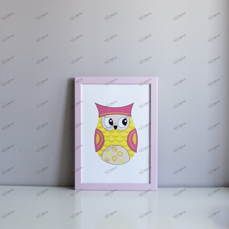 Постер Yellow Owl VAMVIGVAM  282219 Желтый;розовый Santreyd 