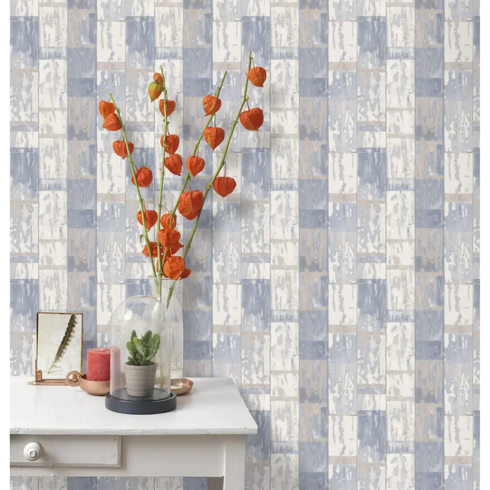 Обои флизелиновые Rasch Metal Spirit синие 0.53 м 587128 STLM-2182715 - Вид №2