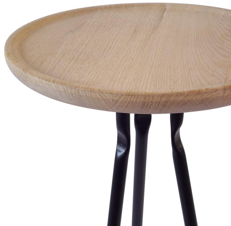 Askia Высокий круглый журнальный столик из дуба Bend 1.t05.ok.mbk - Вид №1