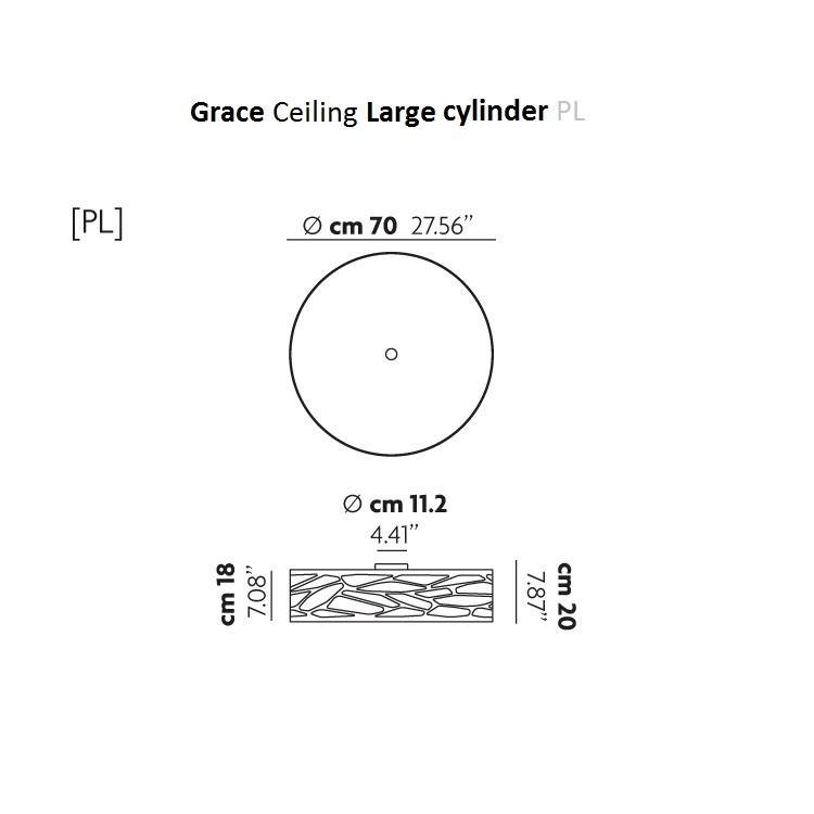 Studio Italia Design GRACE Ceiling Large Cylinder PL потолочный 98927 - Вид №5
