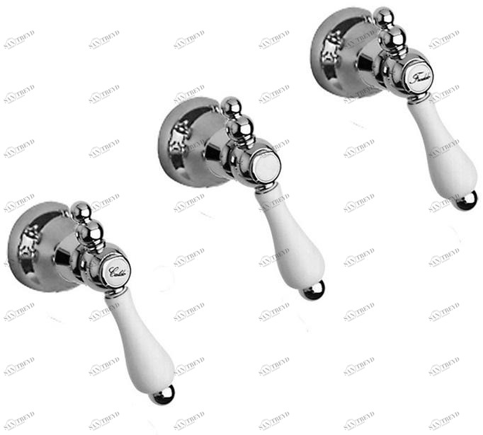 Rubinetteria Giulini Смеситель для душа на 3 отверстия с переключателем Praga - praga crystal F7516w3