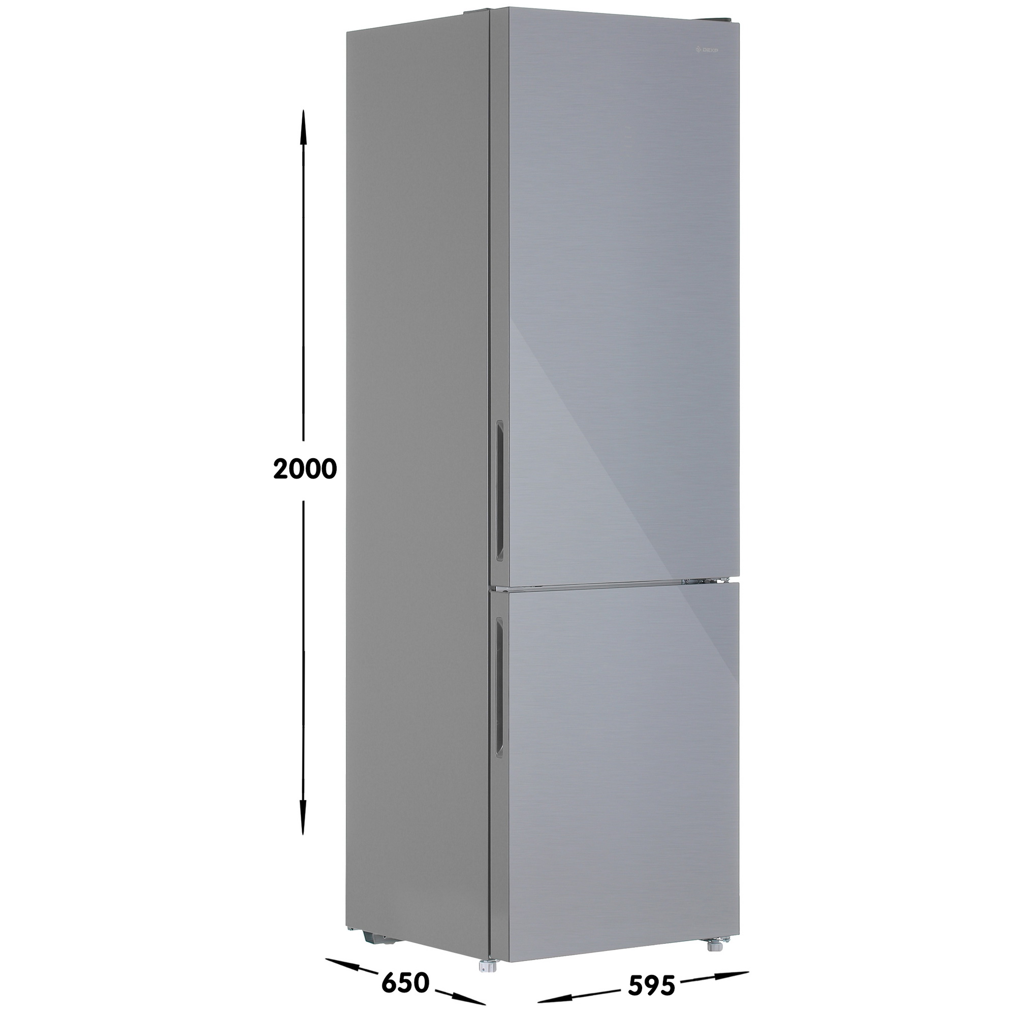 5032057 Холодильник с морозильником   DEXP RF-CN350DMG/SI серый STDN-0139438 - Вид №6