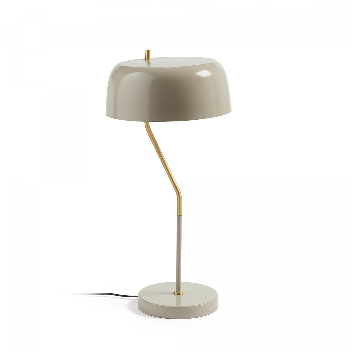 053589 Настольная лампа металлическая светло-бежевая La Forma Versa - Вид №2