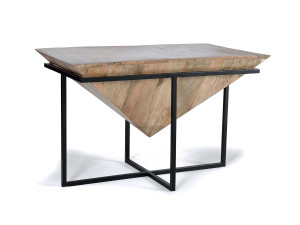 Высокий прямоугольный журнальный столик из манго