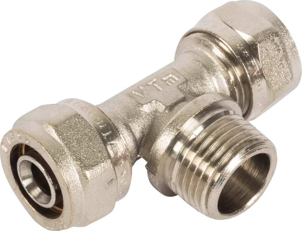 Тройник обжимной Valtec 16×1/2" для систем водоснабжения и отопления 10520077