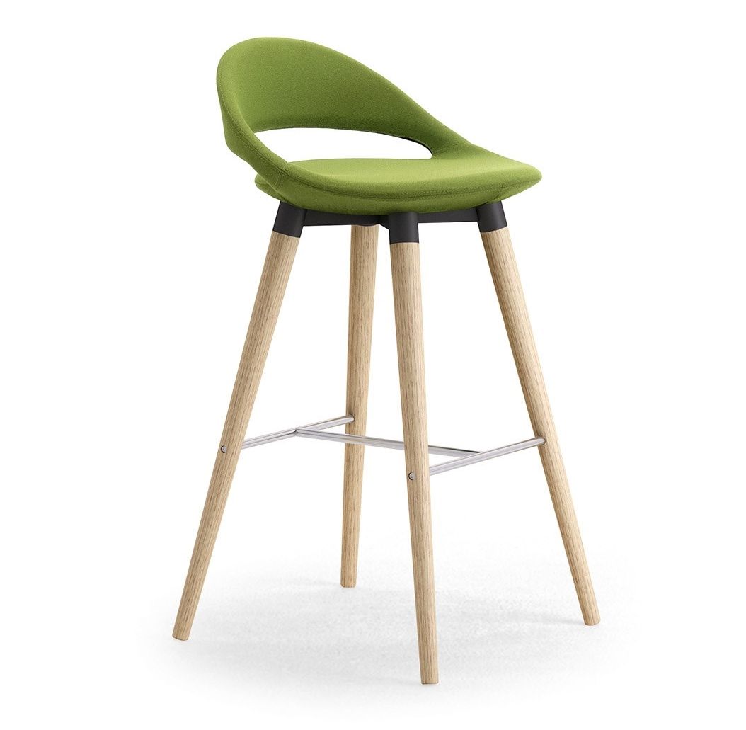 Высокий стул из дерева и ткани со спинкой Leyform Samba ARCH-00097050 - Вид №5