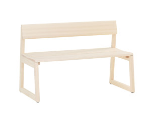 Модульная деревянная скамья со спинкой