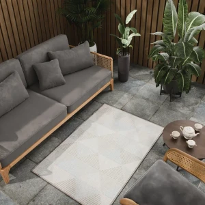 Циновка Дели 80x120 см полипропилен 84218_53311 цвет бирюзовый