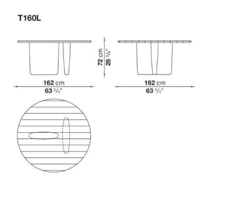 Круглый деревянный стол B&B Italia Тоби-Иши ARCH-00060581 - Вид №3