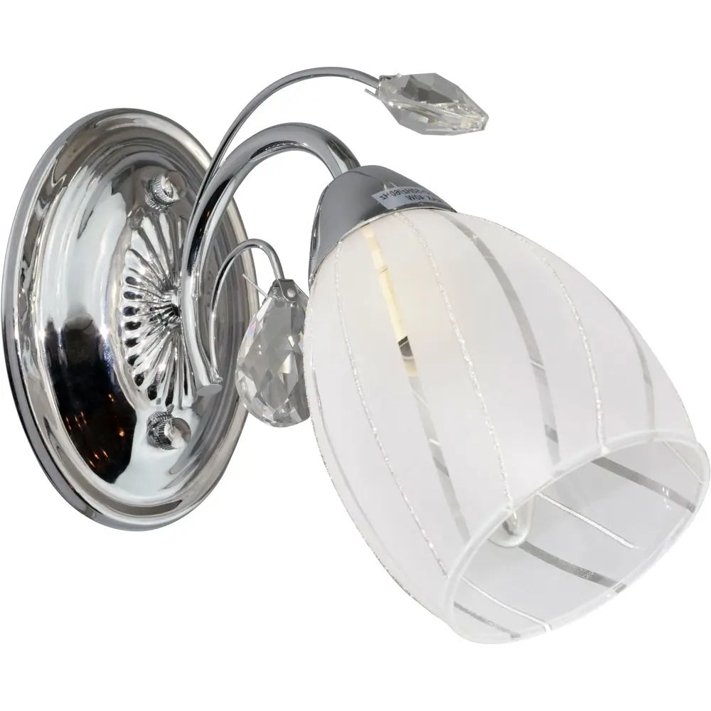 Бра Flower 1xE14x40 Вт, стекло, цвет хром Santreyd STLM-2212604