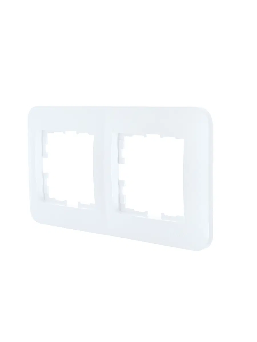 ASTI Рамка 2-ая горизонтальная б/вст белая LEZARD 7081-0200-147 - Вид №3
