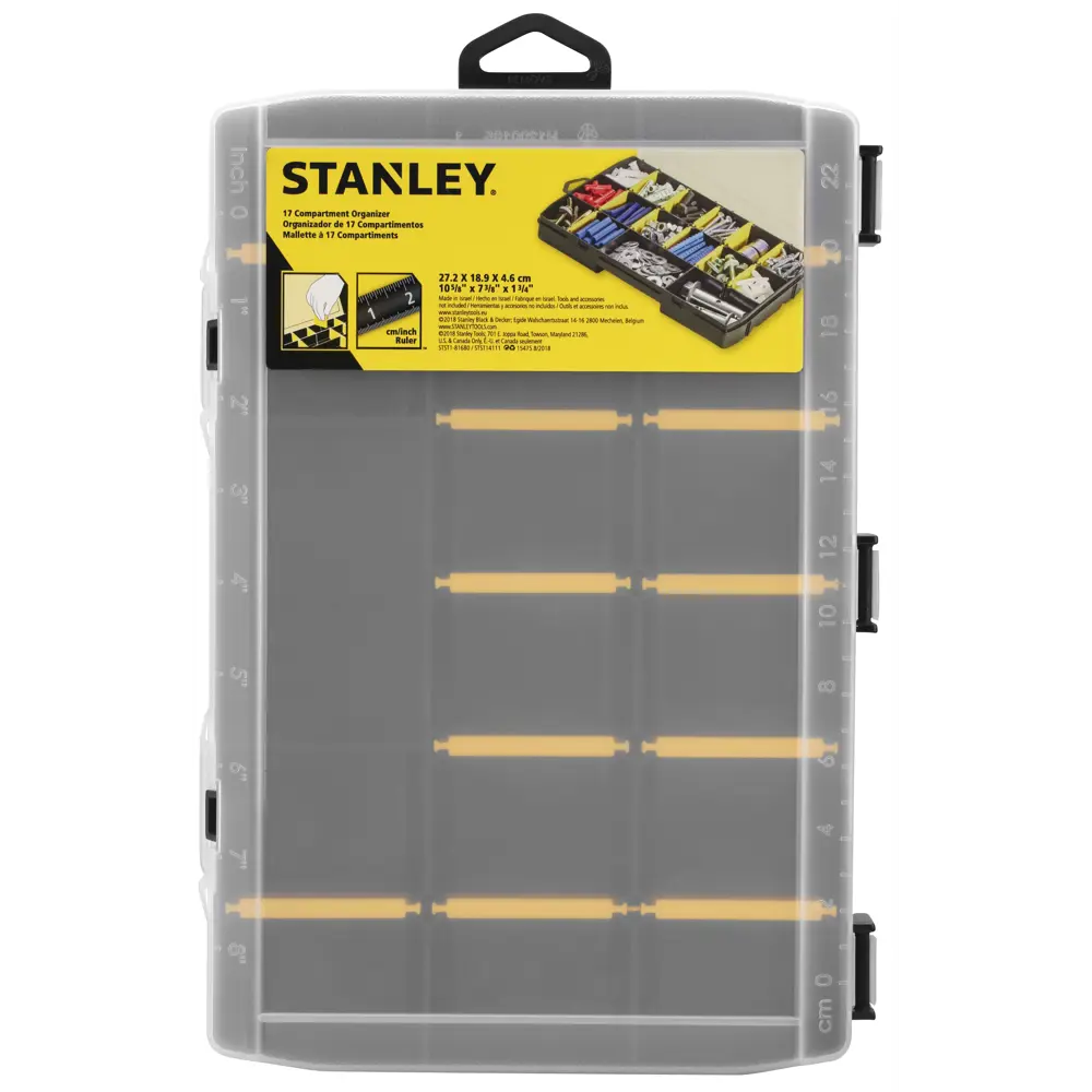 Органайзер Stanley Essential 11 для мелочей 4.6х27.2х18.9 см, цвет чёрный/жёлтый STLM-2052649