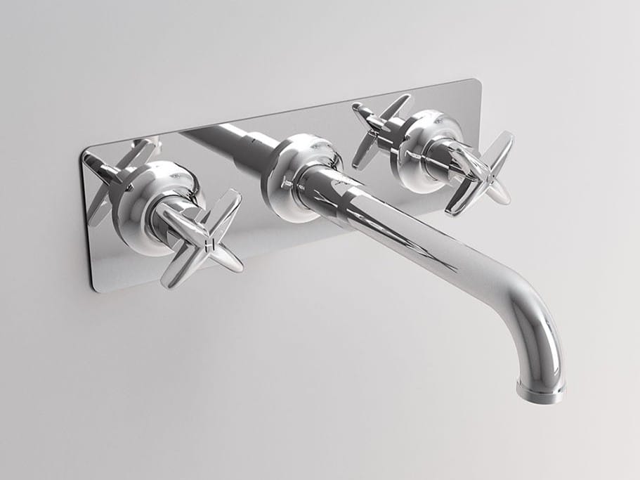 Настенный смеситель для раковины с 3 отверстиями Park Avenue Cross ARCH-00105702