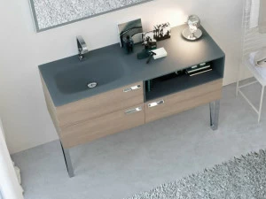 Ideagroup Мебель для умывальника из лакированного дуба с ящиками My fly evo