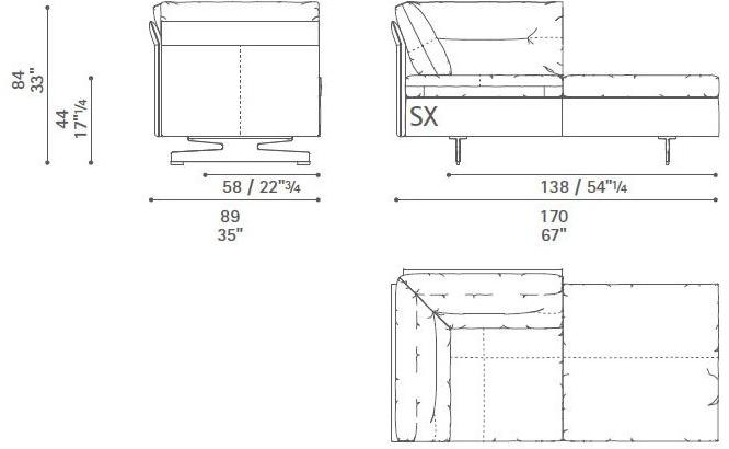 Poltrona Frau Модульный диван с журнальной полкой La collezione - divani e poltrone sun-id-1502655 - Вид №56