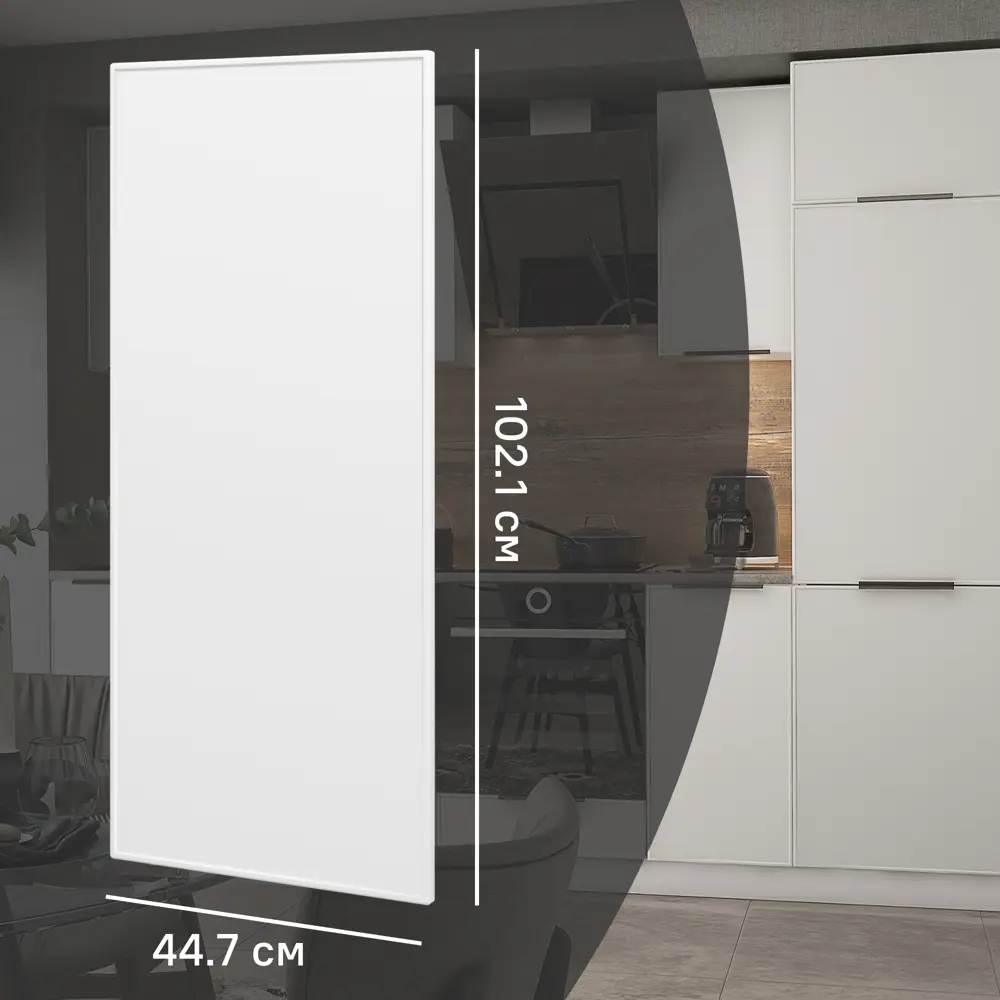 Фасад кухонного шкафа Инта 44.7x102.1 см KONSENSA ЛДСП цвет белый Инта белая STLM-2209800